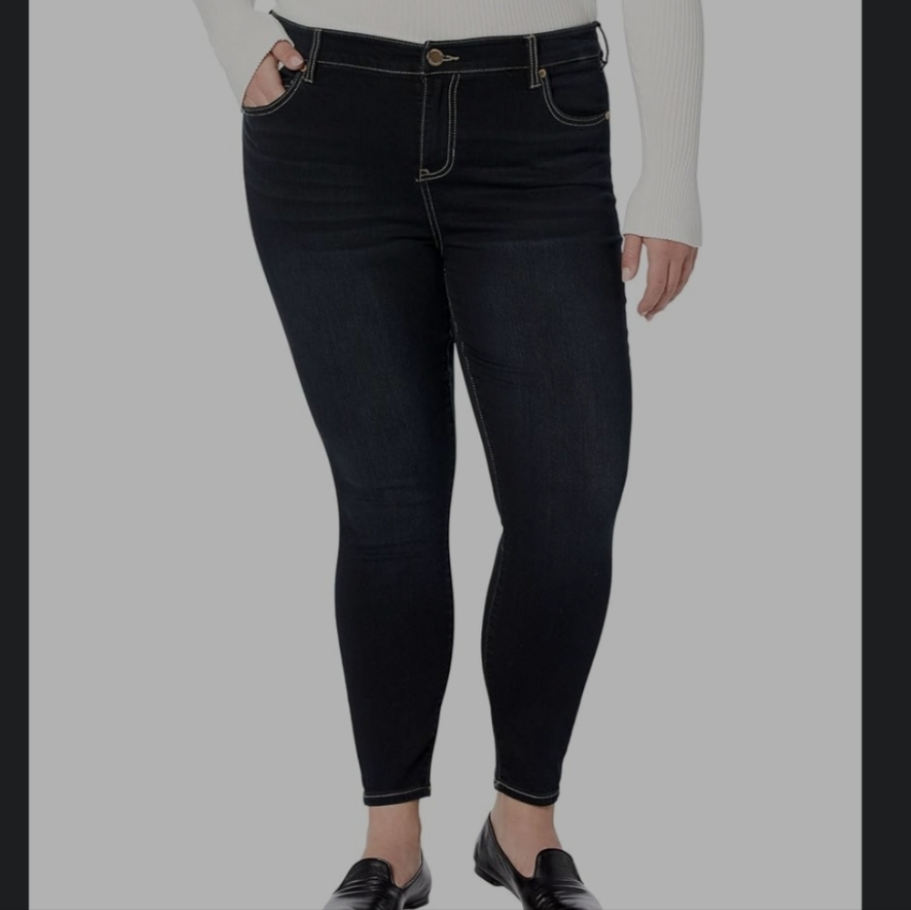 NWT Abby Hi Rise Ankle Skinny Jeans In Indiglo By Liverpool Sz. 18W